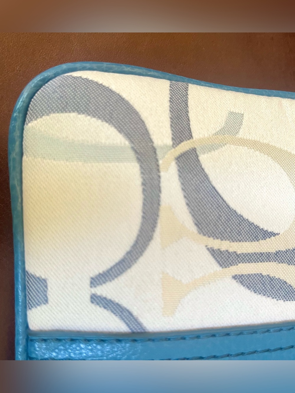 Coach Signature Monogram Logo Print Design Canvas Leather Trimmed Crossbody Bag - Picture 7 of 12